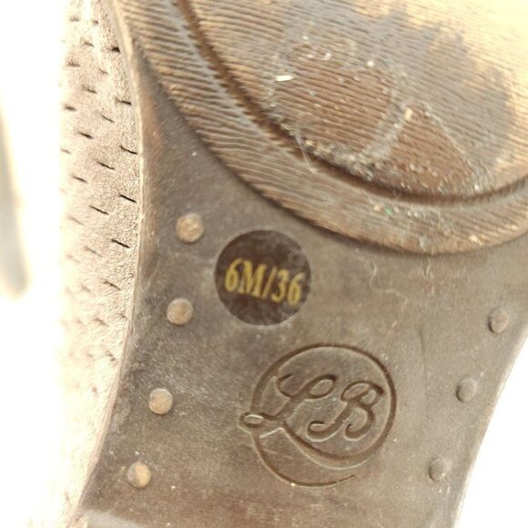 Lucky Brand Women's Ankle Boots Sz 6 Brown Suede Slip On Western Boho Booties - Picture 8 of 9